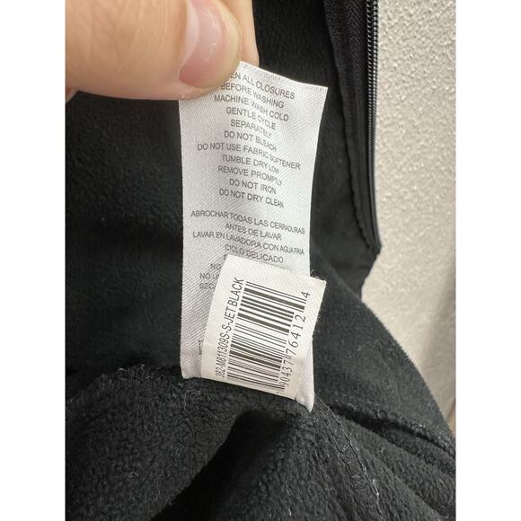 Free Country Mens Jacket Size Small 34-36 Black Fleece Lined Zip Up Soft Shell - Picture 8 of 14